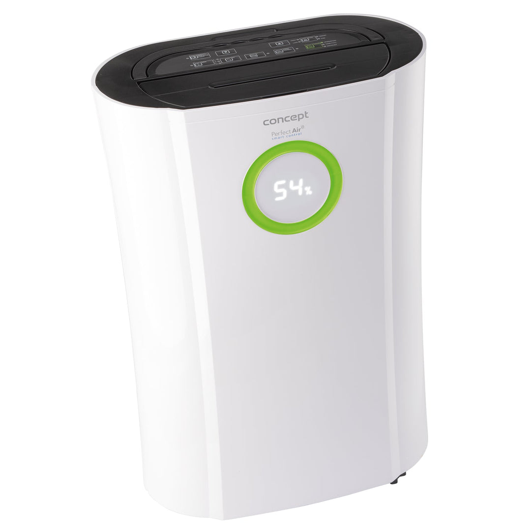 Dezumidificator si purificator Concept, OV2016, ionizare, 16l/24h, display digital, control tactil, alb