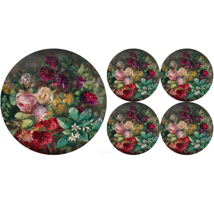 Комплект филцови подложки за кръгли маси, 1 + 4 - BOUQUET