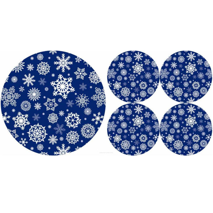Комплект филцови подложки за кръгли маси, 1 + 4 - SNOW