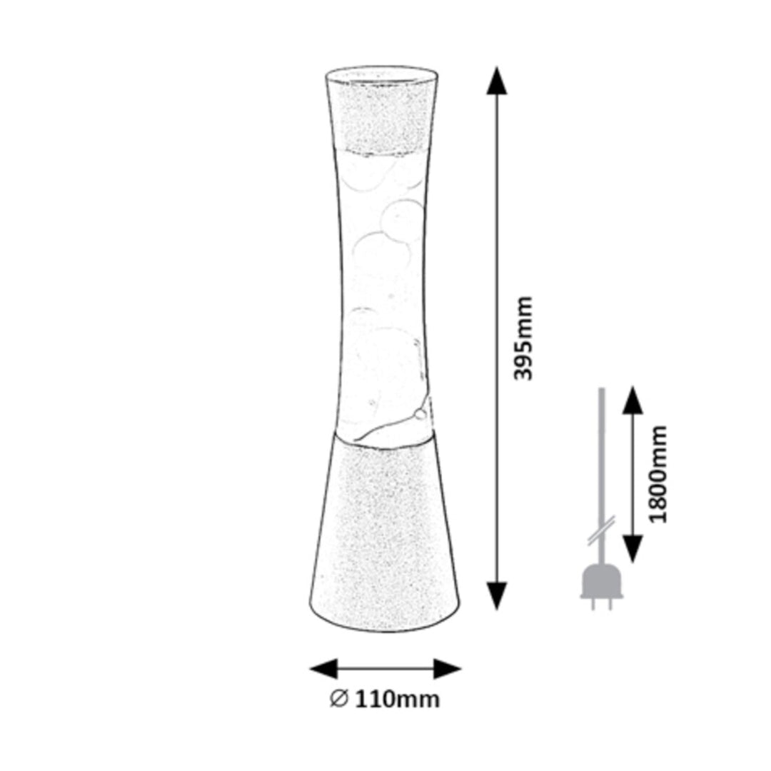 Minka, лампа Lavalamp Gy6.35 20W, 39,5 cm сребристо-синя - декоративна лампа