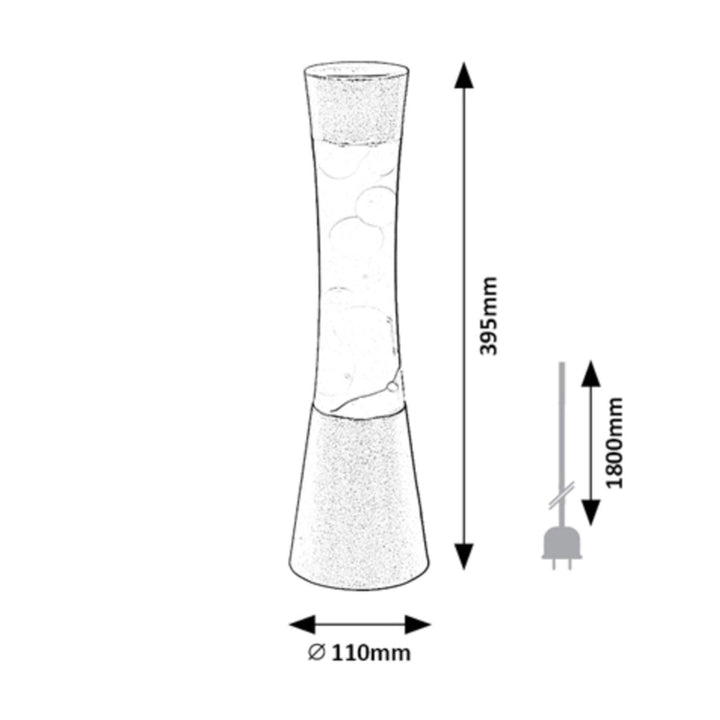 Minka, лампа Lavalamp Gy6.35 20W, 39,5 cm сребристо-синя - декоративна лампа