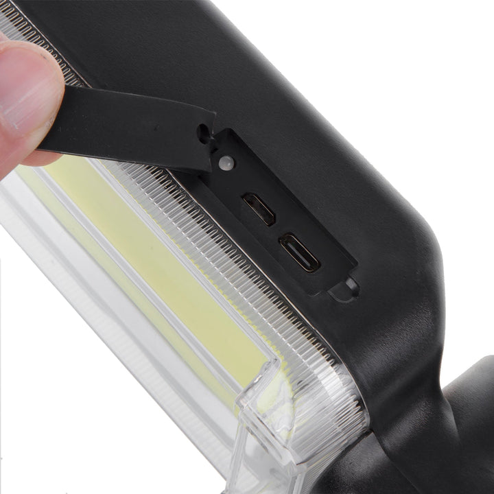 Магнитна работилница лампа Maclean COB, 2x1200mAh, 700lm, USB Type-C/Micro USB, MCE307