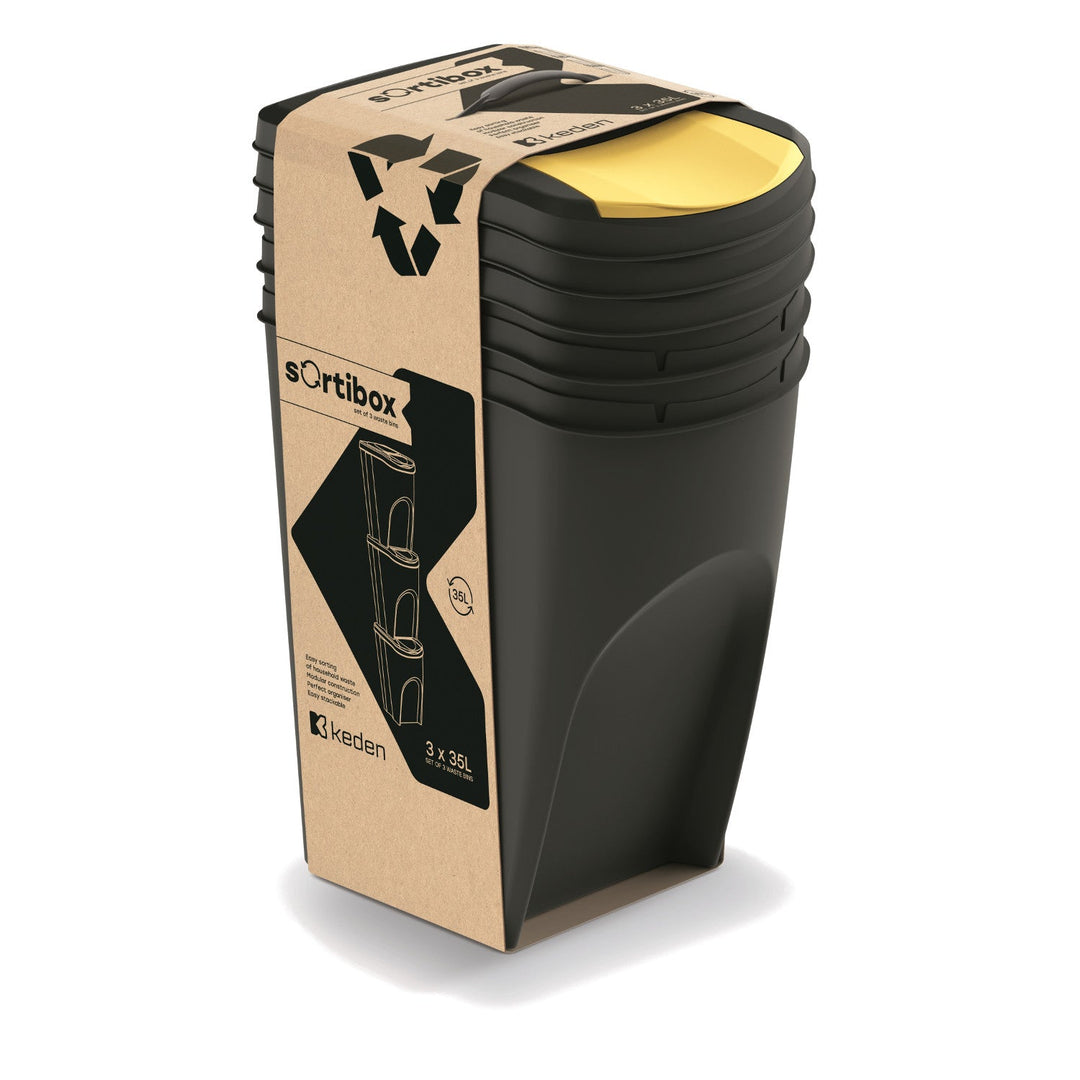 Keden SORTI BOX 3x35l кош за отпадъци - черен за рециклиране