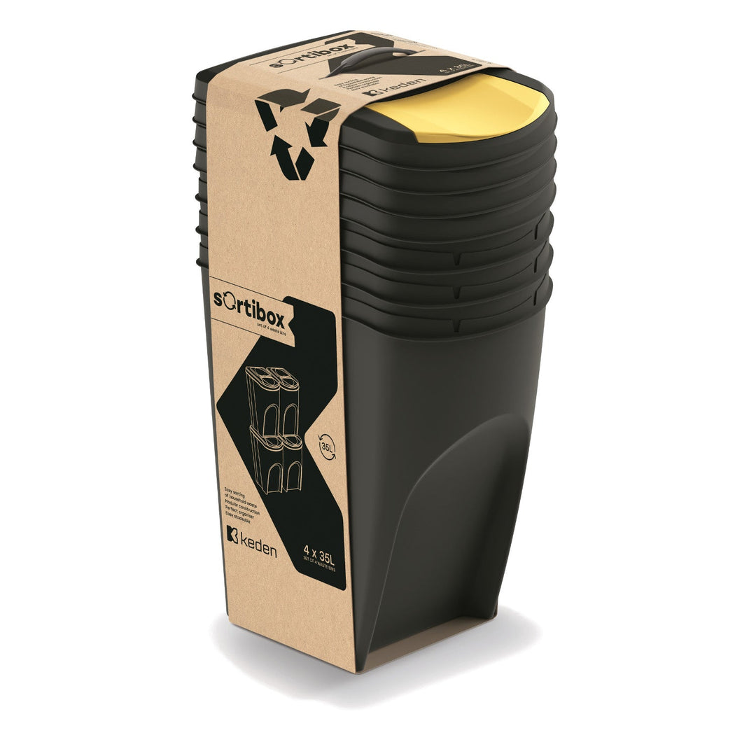 Keden SORTI BOX 4x35l кош за отпадъци - черен за рециклиране
