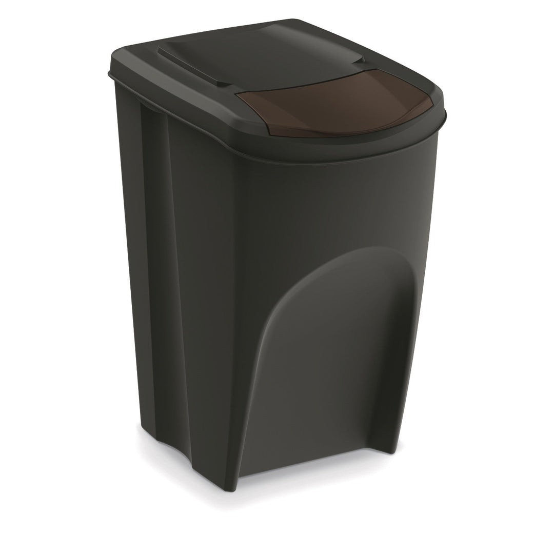 Set 5 cosuri pentru colectare selectiva Prosperplast, Sortibox, 35 L, negru
