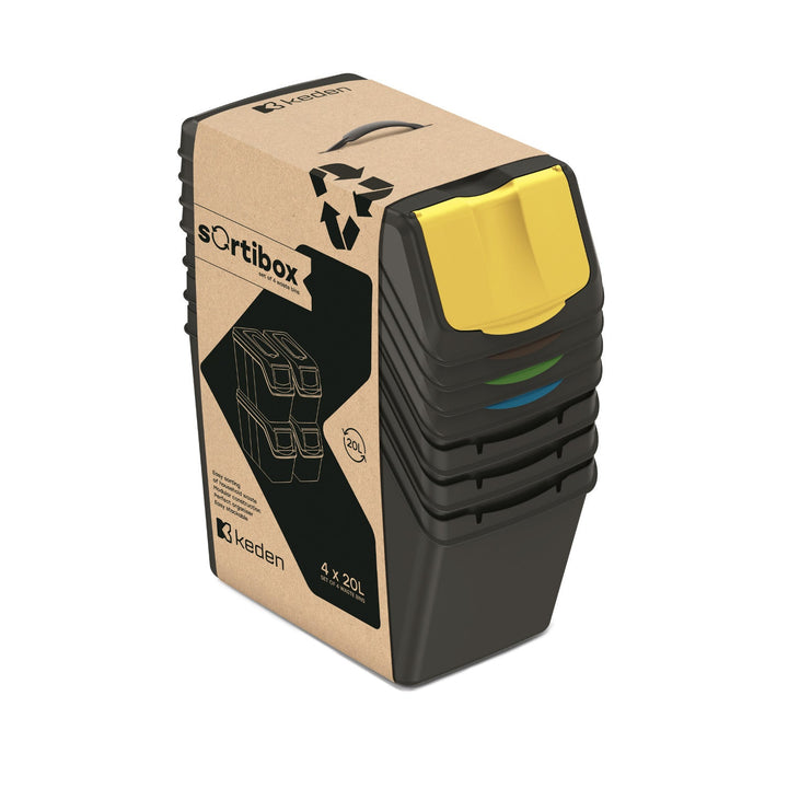 Keden SORTI BOX 4x20l кош за отпадъци - черен за рециклиране