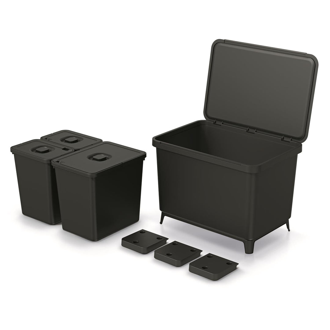 Keden SYSTEMA 2x10 + 23l кош за отпадъци - черен за рециклиране