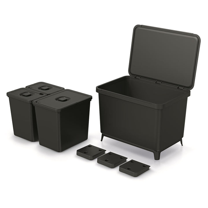 Keden SYSTEMA 2x10 + 23l кош за отпадъци - черен за рециклиране