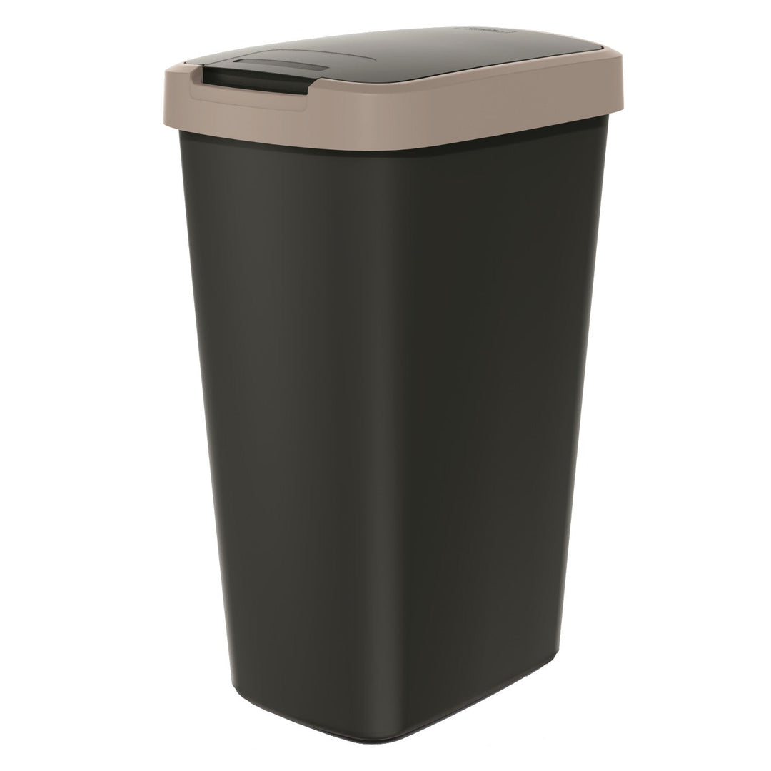 Keden COMPACTA Q кош за отпадъци с капак – светлокафяв, 45 л