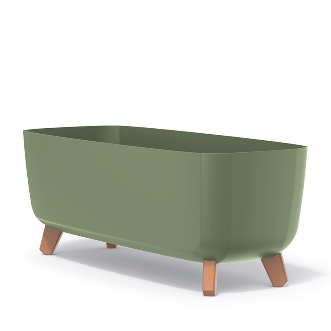 Prosperplast Gracia Case DGCL600-5615C саксия с крачета и вложка – цвят земно зелено