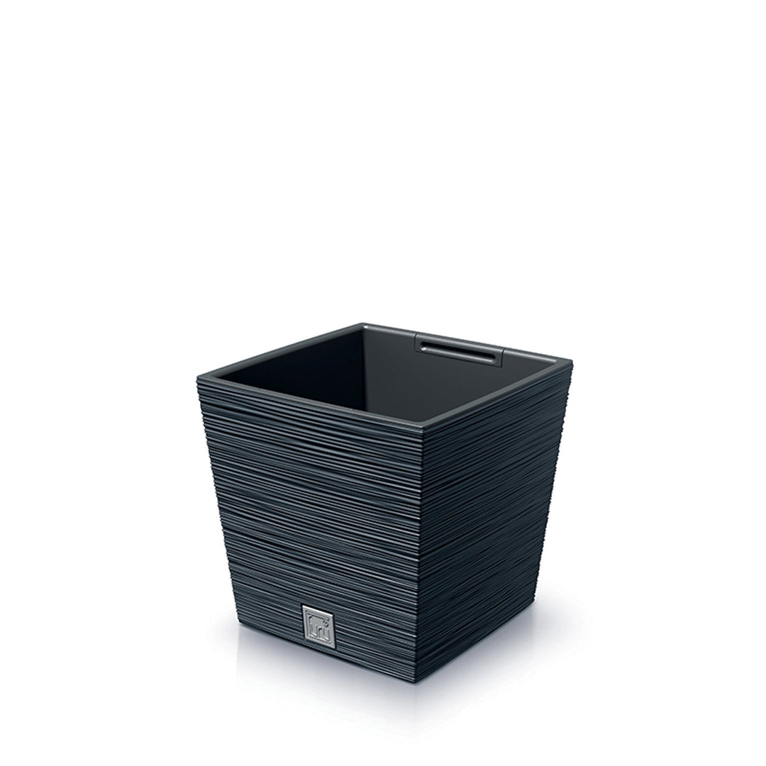 Проспепласт Furu Square Low DFS240-S433 саксия с вложка – антрацитен цвят