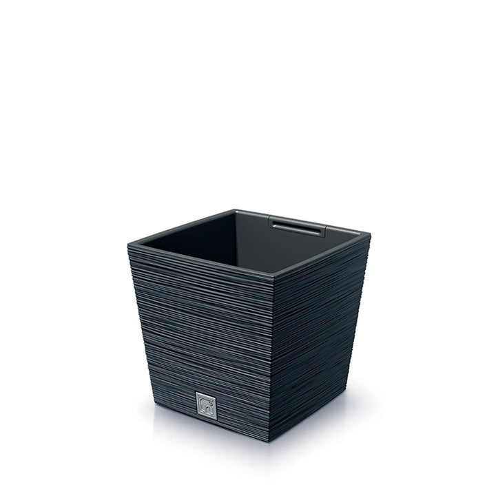 Проспепласт Furu Square Low DFS240-S433 саксия с вложка – антрацитен цвят