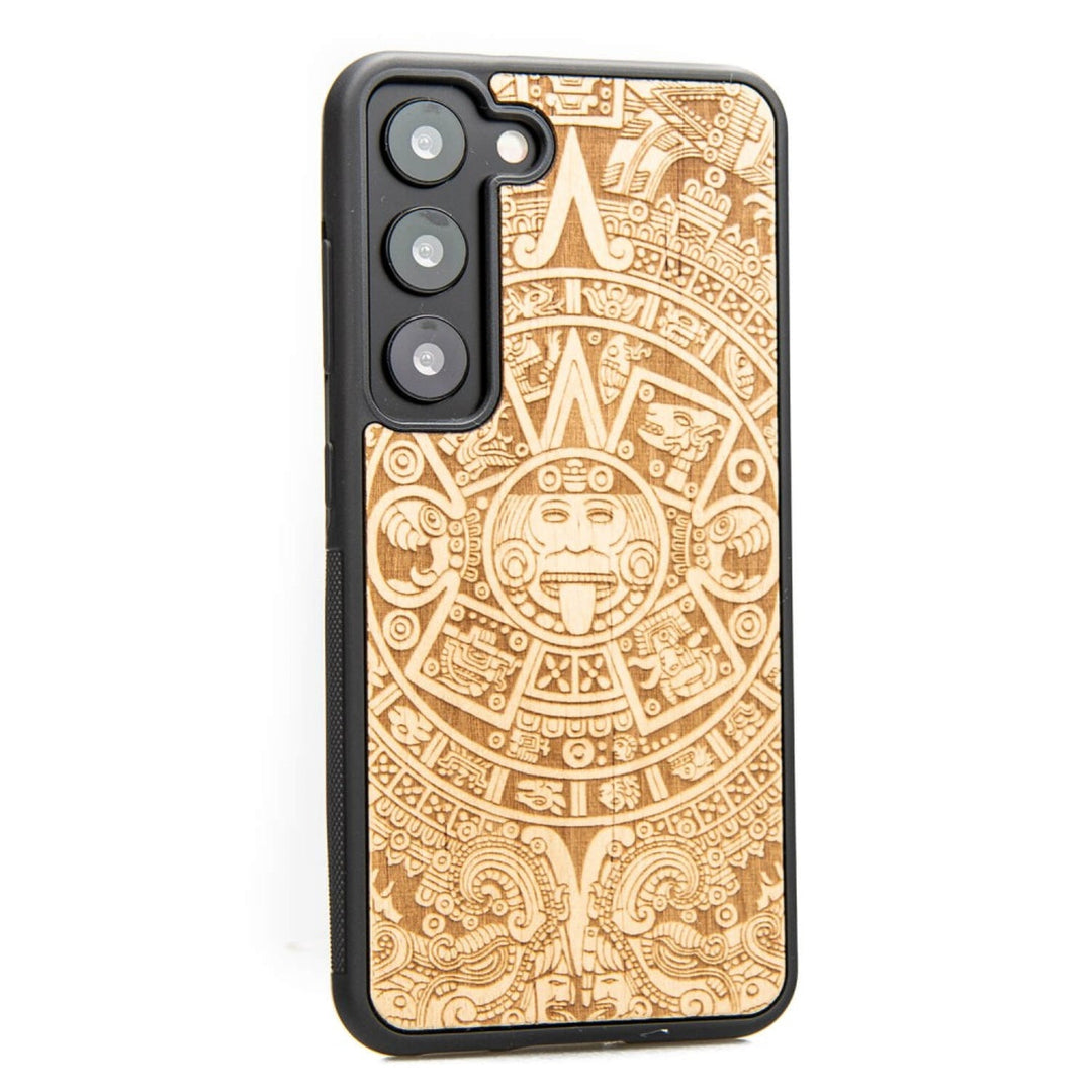 Husa telefon Bewood, din lemn, pentru Samsung Galaxy S23, Calendar aztec