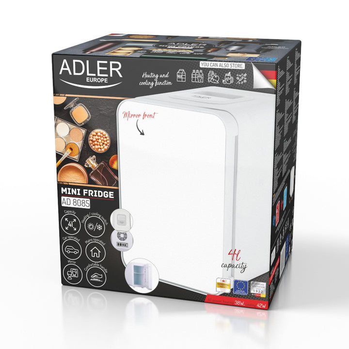 Adler AD 8085 4L мини преносим хладилник с огледало – охлажда и затопля