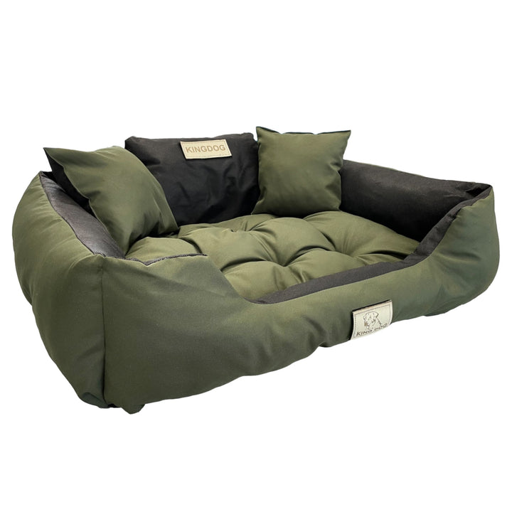 Легло за кучета и котки 130x105 cm KingDog KIN130/105ZIE зелено и черно
