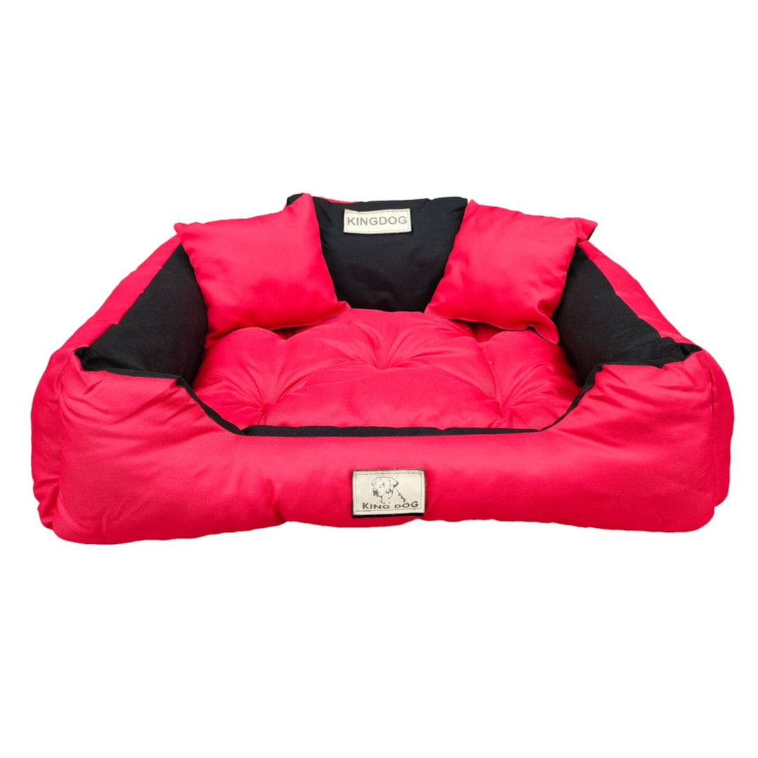 Легло за кучета и котки 130x105 cm KingDog KIN130/105CZE червено и черно