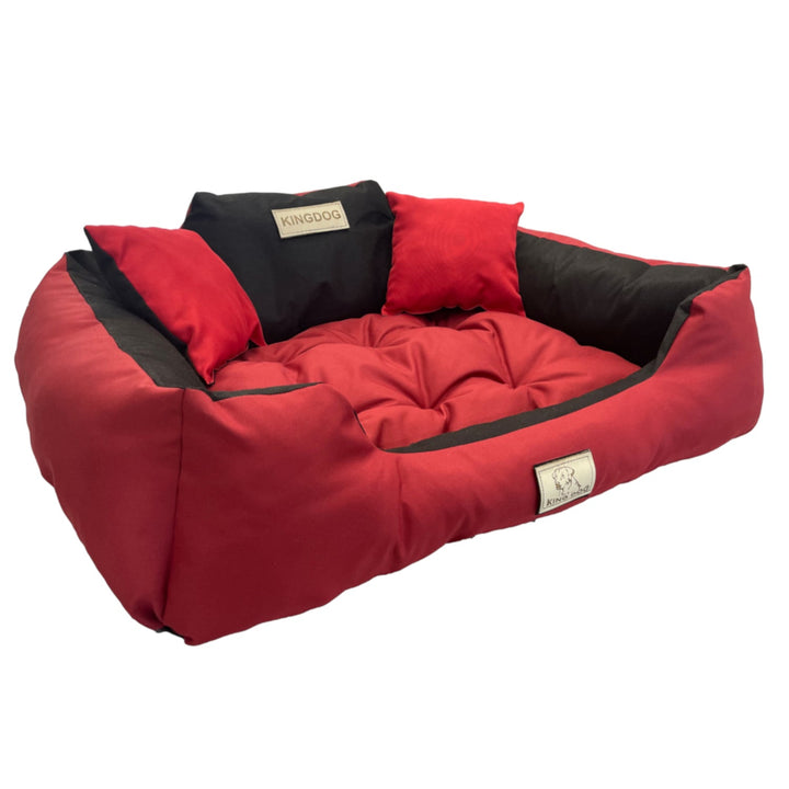 Легло за кучета и котки 145x115 cm KingDog KIN145/115CZE червено и черно