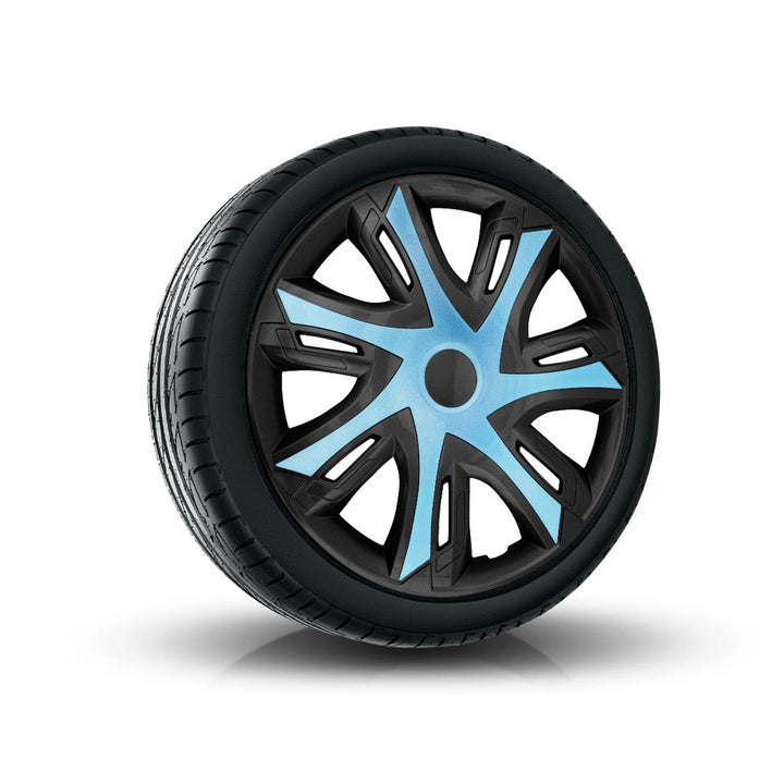 14" N-POWER BICOLOR лазурно/черно комплект от 4 капачки за джанти