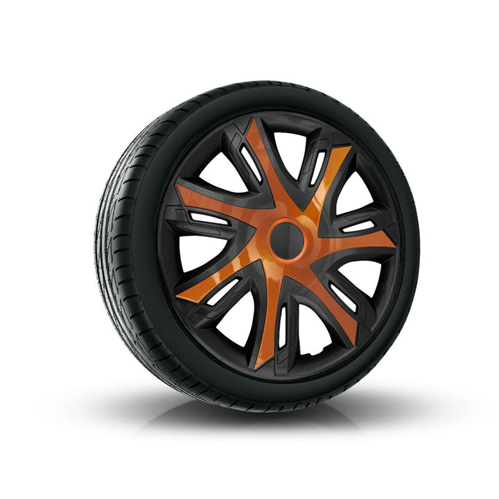 14" N-POWER BICOLOR медни/черни капачки за джанти, комплект от 4 броя