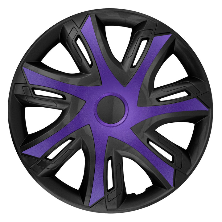 Универсални капаци за колела 14" N-POWER BICOLOR виолетово/черно 4 броя