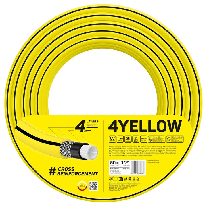 CELLFAST 4YELLOW 10-502 1/2" 50 м 4-слоен градински маркуч