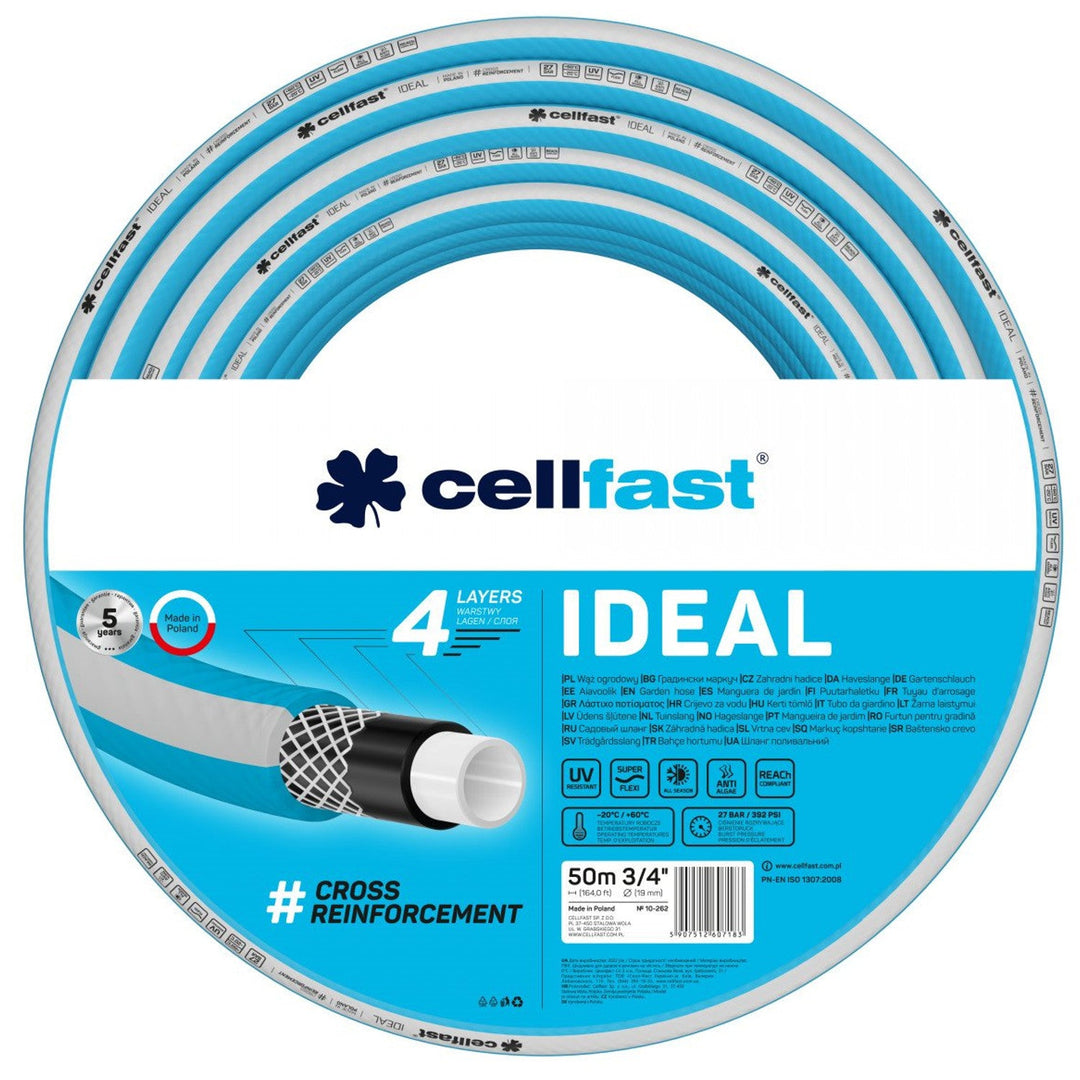 Furtun de gradină IDEAL, 4 straturi, 3/4", 50m, albastru