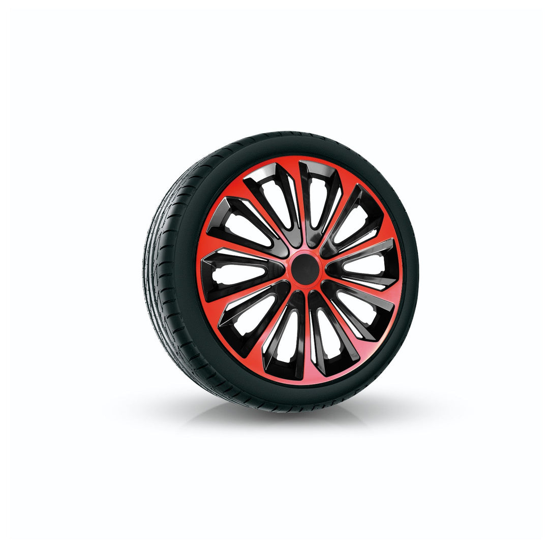 16" NRM STRONG DUO RED BLACK червени и черни капаци за джанти, 4 броя.
