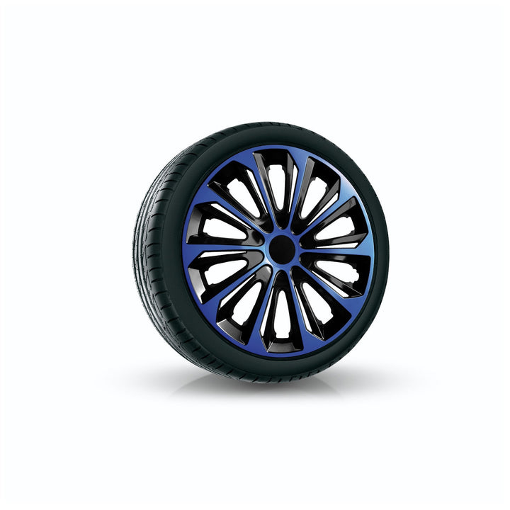 15" NRM STRONG DUO BLUE BLACK сини и черни капаци за джанти, 4 броя.