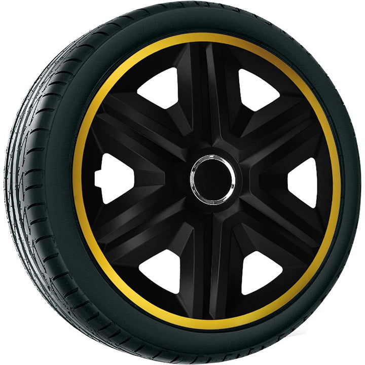 Универсални капачки за джанти NRM 16" FAST LUX златни, 4 броя