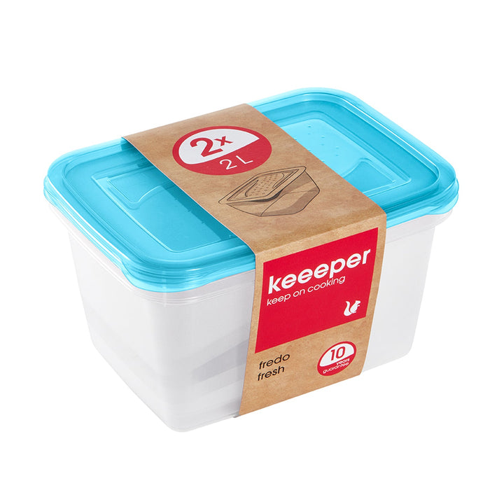 Комплект съдове за съхранение на храна 2 x 2 л Keeeper Fredo Fresh