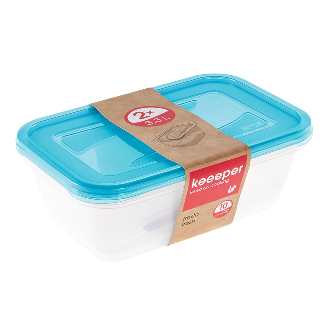 Комплект съдове за съхранение на храна 2 x 3,3 л Keeeper Fredo Fresh