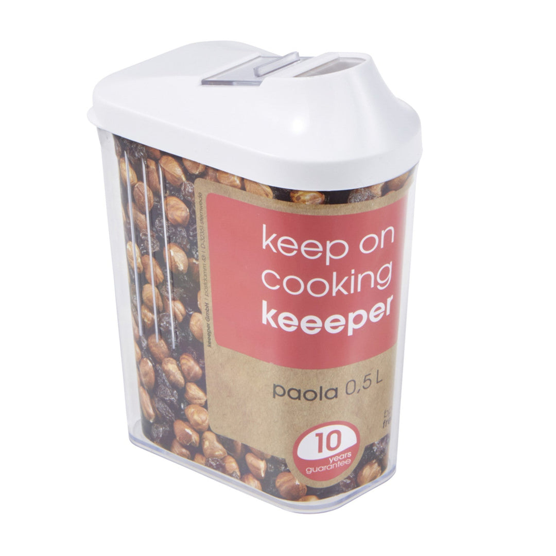 Прозрачен контейнер за насипни продукти, 0,5 л, Keeeper Paola