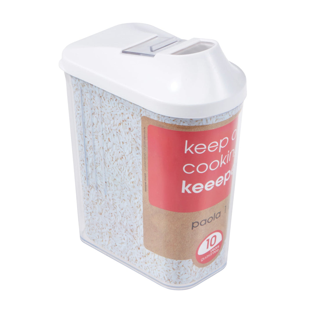 Прозрачен контейнер за насипни продукти, 1 литър, Keeeper Paola