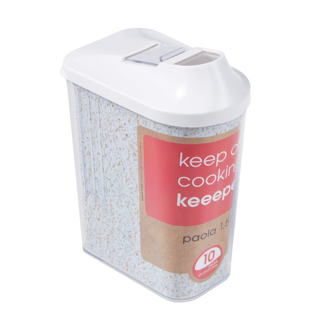 Прозрачен контейнер за насипни продукти, 1,5 л, Keeeper Paola