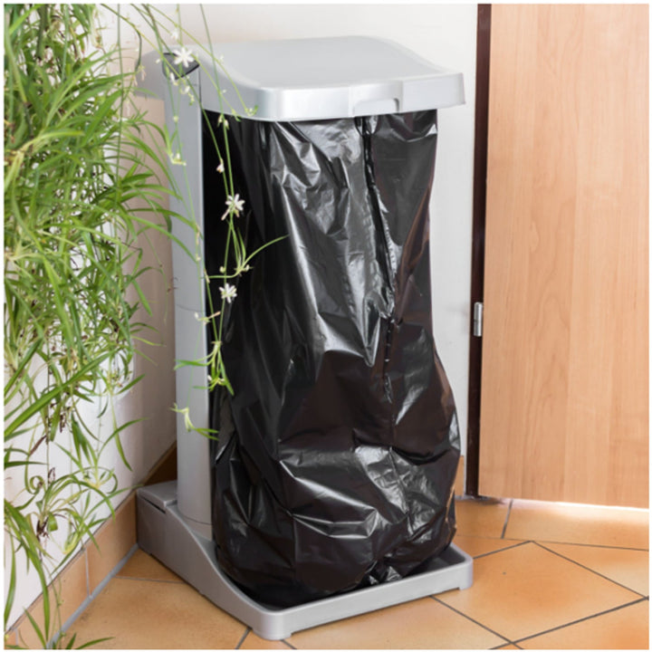Държач за торбички за боклук Keeper Ole 60-120L, сребрист