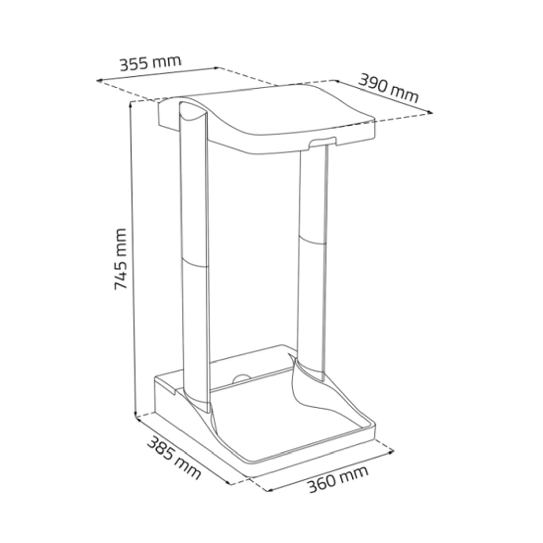 Държач за торбички за боклук Keeper Ole 60-120L, сребрист