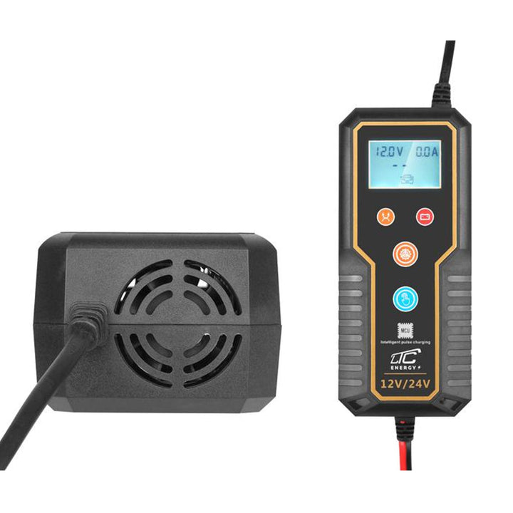 LTC 12V/24V 15A зарядно устройство за автомобилни акумулатори. Подходящо за различни видове акумулатори от 2 до 150 Ah. Лесно четим дисплей и модерен микропроцесор.