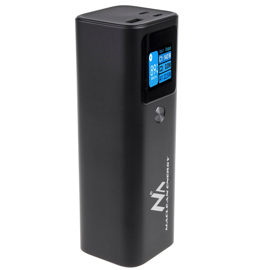 Мобилна батерия Power Bank Maclean, 24600mAh, Power Delivery (PD) 140W, бързо/супер зареждане, 88,56Wh, 2x Typ-C, USB, MCE335