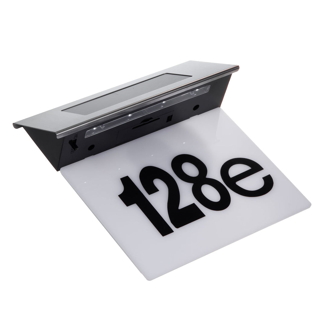 Слънчева LED лампа с номер на къщата Maclean, IP44, 1W, 60lm, 6000K, 600 mAh батерия, 2.5V DC 70mA, MCE423