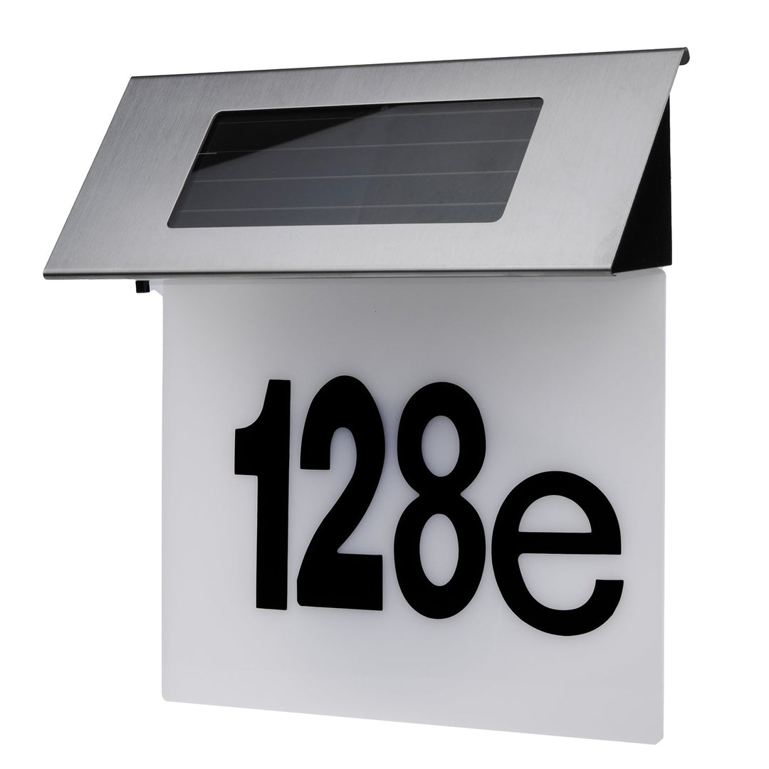 Слънчева LED лампа с номер на къщата Maclean, IP44, 1W, 60lm, 6000K, 600 mAh батерия, 2.5V DC 70mA, MCE423