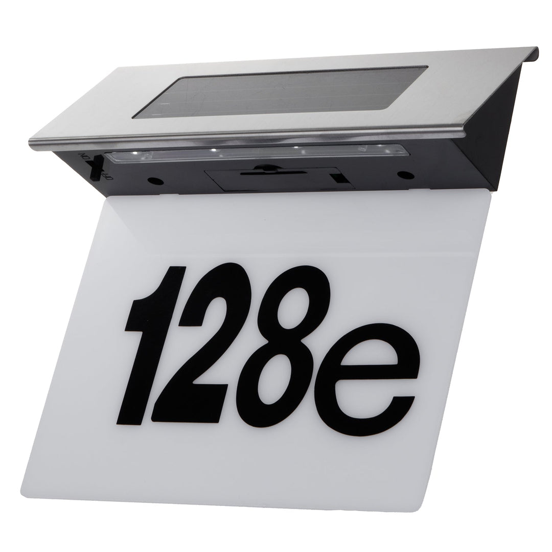 Слънчева LED лампа с номер на къщата Maclean, IP44, 1W, 60lm, 6000K, 600 mAh батерия, 2.5V DC 70mA, MCE423