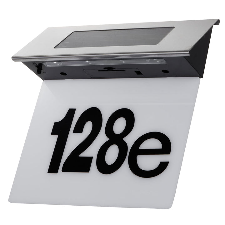 Слънчева LED лампа с номер на къщата Maclean, IP44, 1W, 60lm, 6000K, 600 mAh батерия, 2.5V DC 70mA, MCE423