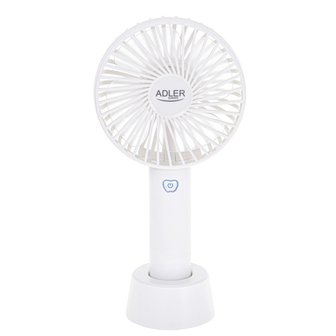 Mini ventilator, Adler, Portabil, 9 cm 3,5” USB, alb