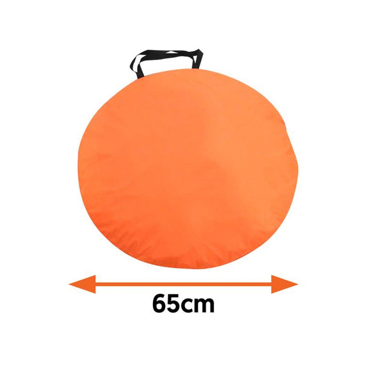 Cort de plaja copii, pop-up Junior, impermeabil, portocaliu, 145x100x88 cm