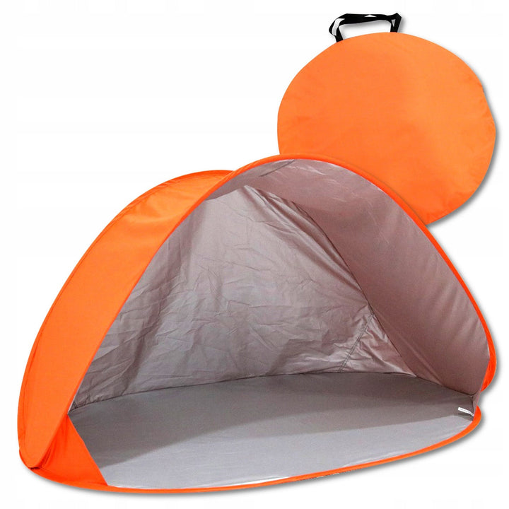 Cort de plaja copii, pop-up Junior, impermeabil, portocaliu, 145x100x88 cm