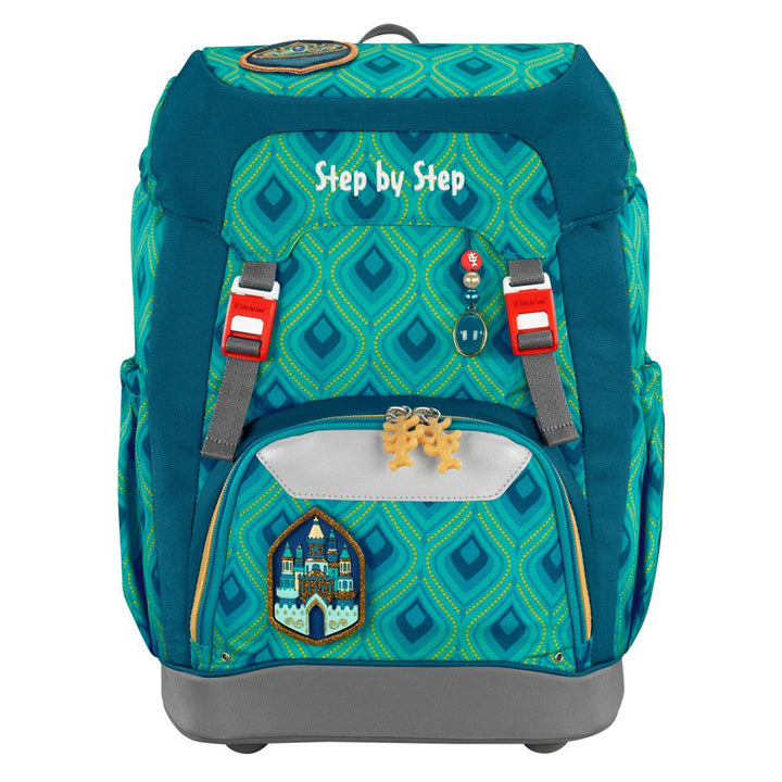 Set ghiozdan cu 4 accesorii Step by Step Magic Castle, 28 x 41 x 20 cm, 22 L, verde
