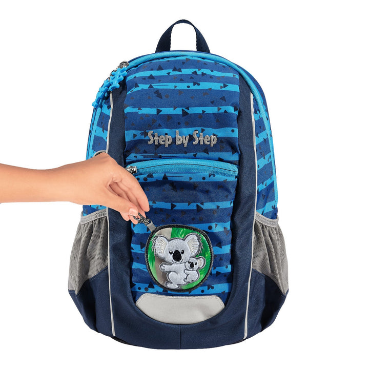 Ghiozdan Step by Step Junio Kiga Maxi Coala, 35 x 26 x 12 cm, 10 L, albastru