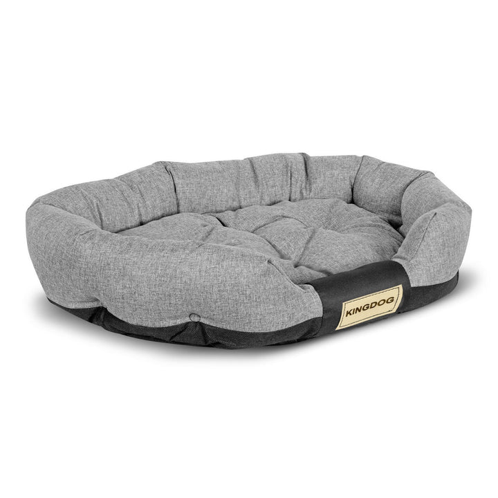 Овално легло за кучета AIO, 130 x 105 cm, водоустойчиво, сиво CODUOWAL130/105C-SZ