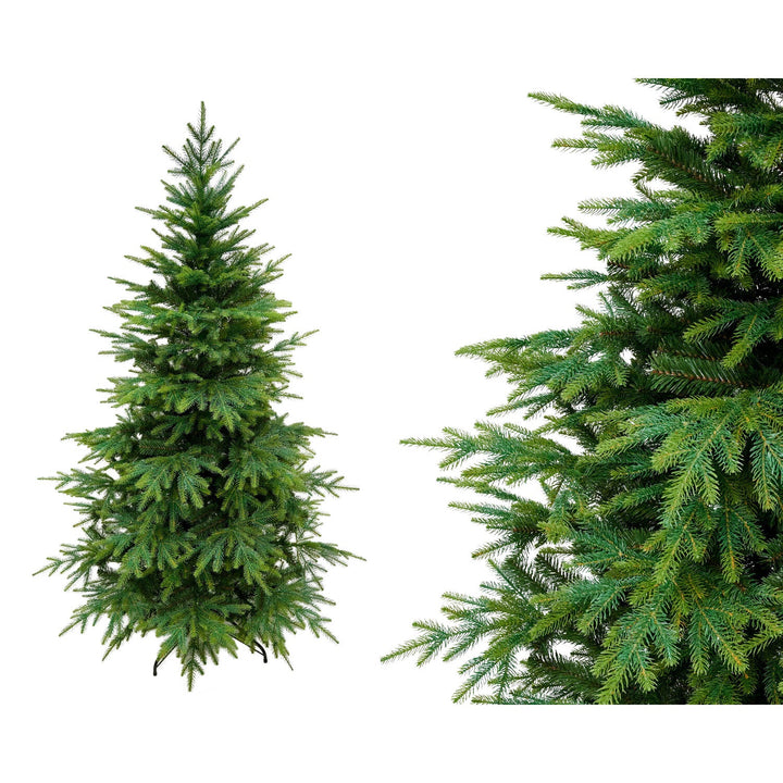 Brad de Craciun artificial, Molid Caucazian, cu suport, 1.9 m, verde