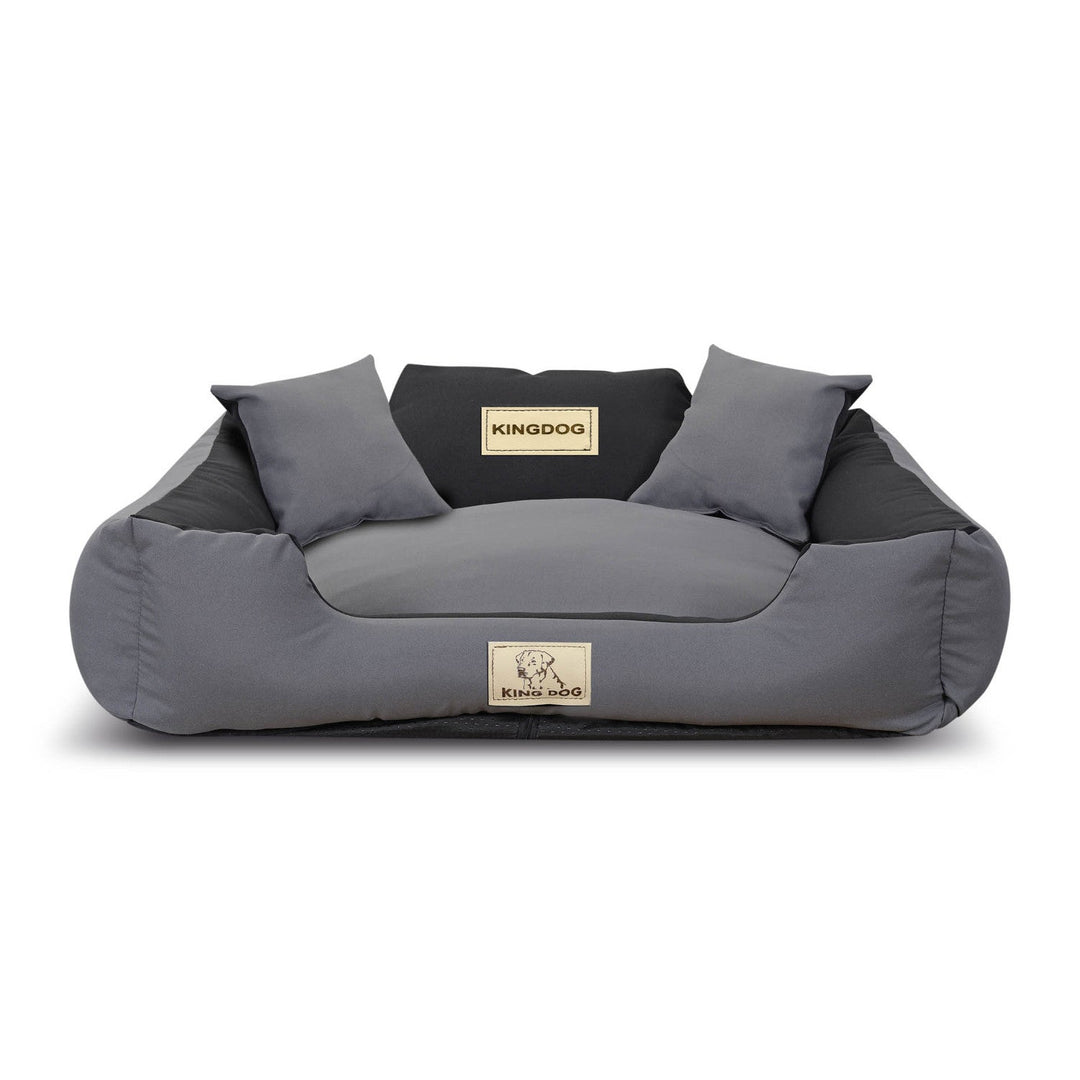 KINGDOG KINMIC75/65C-SZ легло за куче, 75x65 cm, сиво и черно